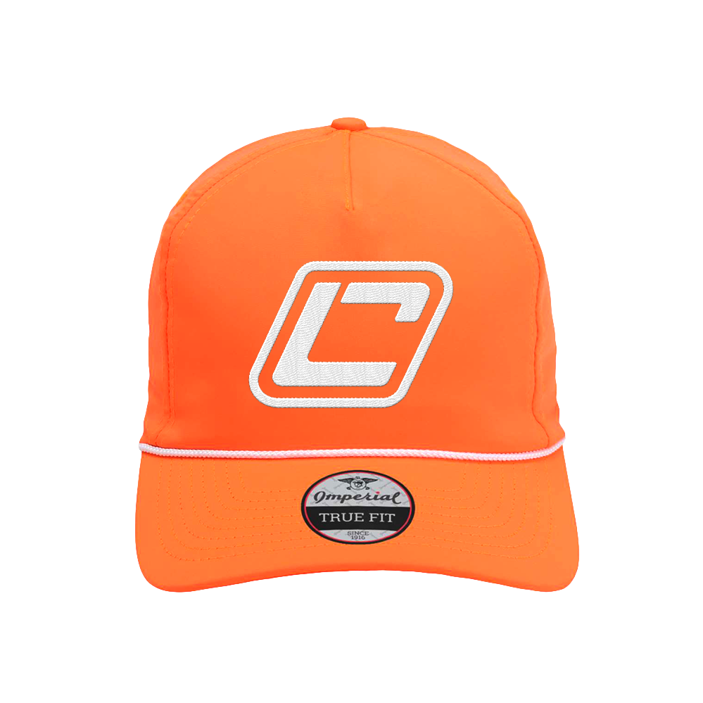 Rope Hat - White (Orange Logo)