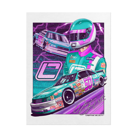 LUE Creative "Creative Velocity" Vintage Racing Poster