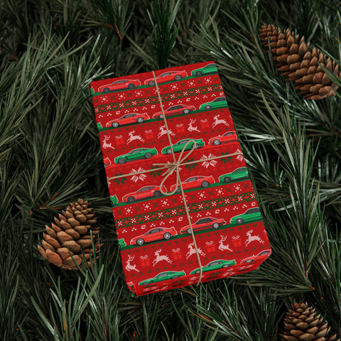 Holiday Horses Wrapping Paper - Red