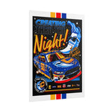 LUE Creative "Creating Thru the Night" Vintage Racing Poster