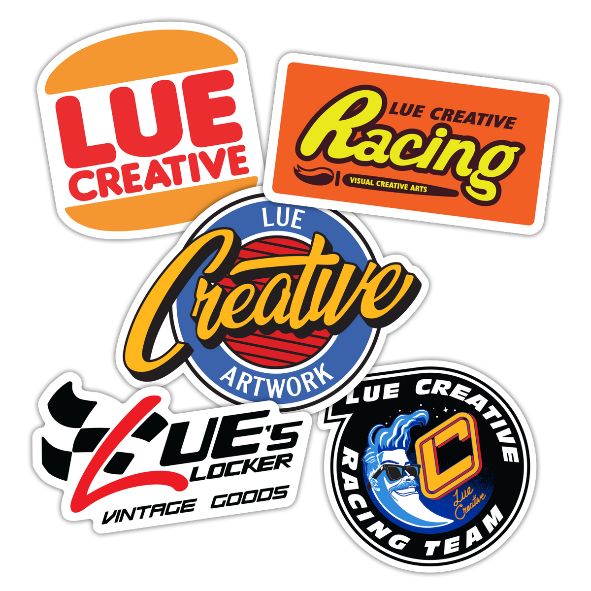 LUE Creative Racing Sponsor Sticker Pack – LUE Creative Apparel